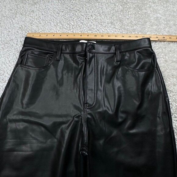 Abercrombie & Fitch Vegan Leather 90's Straight Ultra HR Pant 33X30 NEW - Picture 8 of 11